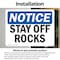 Signmission Stay Off Rocks, 7 in W x Rectangle, Vinyl Decal OS-2PACK-NS-D-57-L-18437 - alternate 2